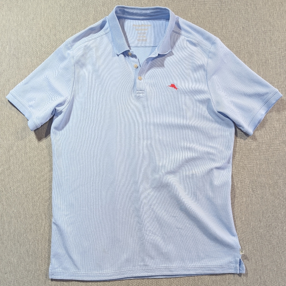 Tommy Bahama Polo Shirt Men's XLT Blue Red Logo